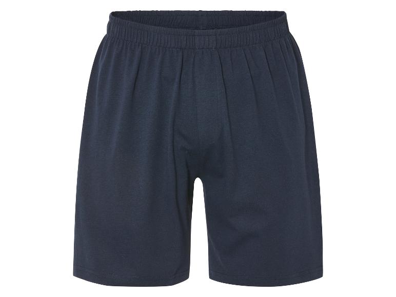 Shorts en jersey bleu marine.