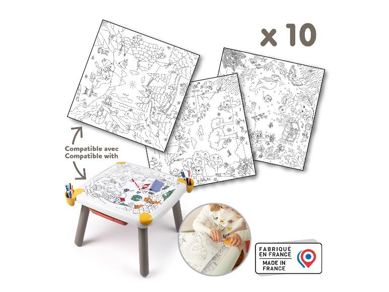 Tablette avec 10 pages à colorier, fabriquée en France.