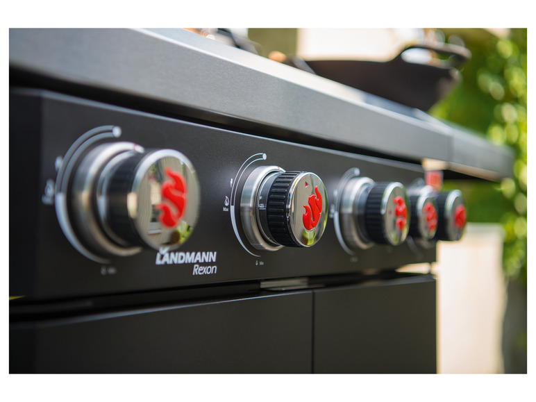 Aller en mode plein écran : LANDMANN Barbecue à gaz Rexon, 3 ou 4 brûleurs, avec réchaud latéral - Image 6
