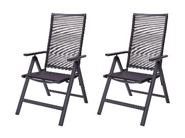 LIVARNO® Lot de 2 fauteuils en aluminium Miami