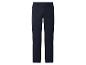 Pantalon homme bleu foncé avec fermeture boutonnée et passants de ceinture