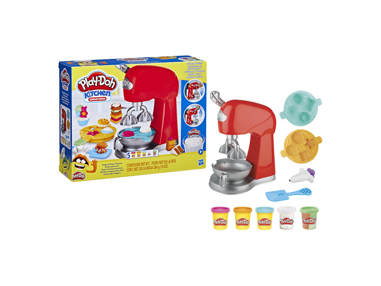 Ensemble de jeu Play-Doh Kitchen Creations avec un batteur, de la pâte à modeler et des moules