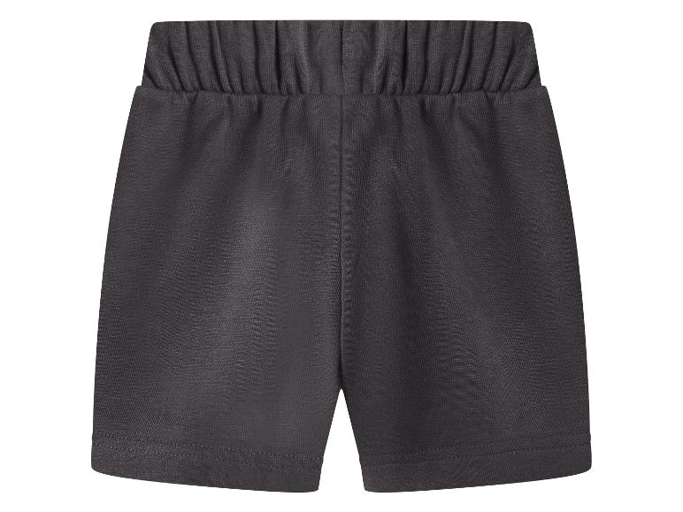 Short en jersey gris foncé avec taille élastiquée.