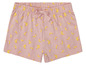 Shorts roses à imprimé bananes.