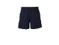 Short de bain homme bleu marine avec taille élastique et poche arrière.