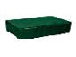 Une housse de protection verte pour meubles de jardin.