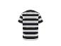T-shirt homme à manches courtes rayé noir et blanc, vue arrière