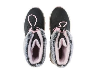 Bottes En Caoutchouc Doublées Pour Fille - Lacets Et Fermeture éclair Latérale, Imperméables, Semelle Antidérapante - Taille 6