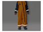 Une combinaison de pluie orange avec des détails réfléchissants pour enfants.