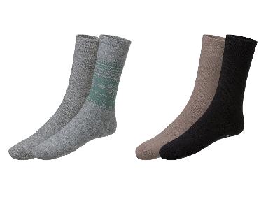 LIVERGY® Lot de 2 paires de chaussettes thermiques homme