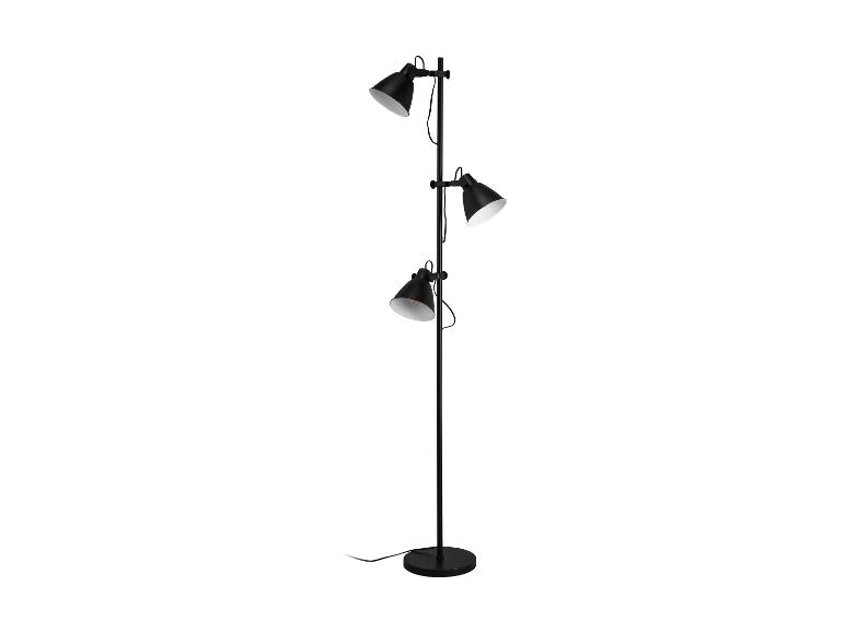 Lampadaire noir avec trois spots réglables