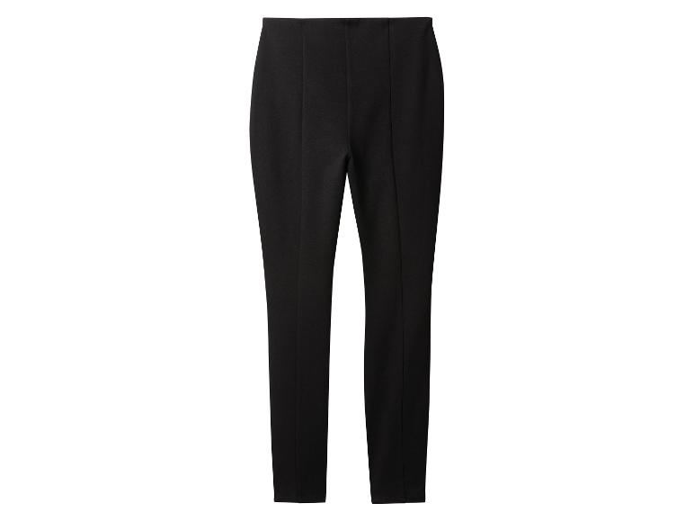 Pantalon noir simple à coupe droite avec taille élastique.