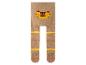 Leggings bébé beige avec motif tigre et pieds antidérapants.