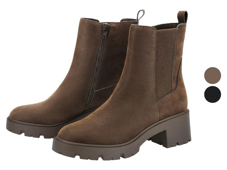 Bottes marron pour femme avec fermeture éclair et semelle épaisse