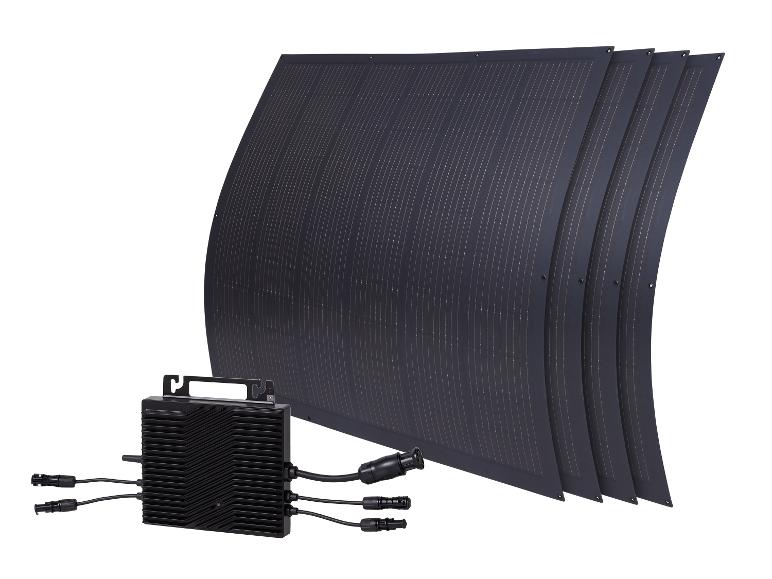 Panneaux solaires flexibles et régulateur de charge : énergie renouvelable.