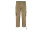 Pantalon cargo beige avec élastique à la taille.
