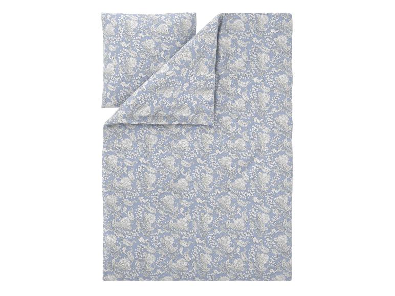 Parure de lit à motif floral bleu et blanc