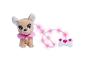 Chiot en peluche avec télécommande et laisse lumineuse.