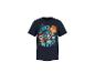 T-shirt enfant bleu marine avec motif de chiots et dinosaure, texte 'STOMP AROUND'