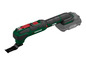 Un outil multifonction Parkside vert avec une batterie X20V TEAM.