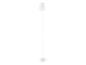 Lampadaire blanc au design minimaliste.