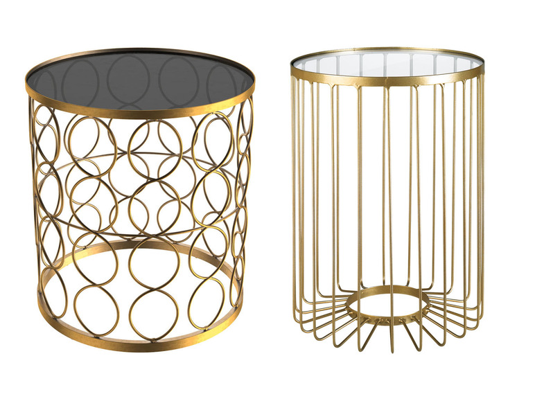 Aller en mode plein écran : LIVARNO home Table d'appoint, avec plateau en verre - Image 1