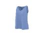 Débardeur bleu pour femme avec col en V.