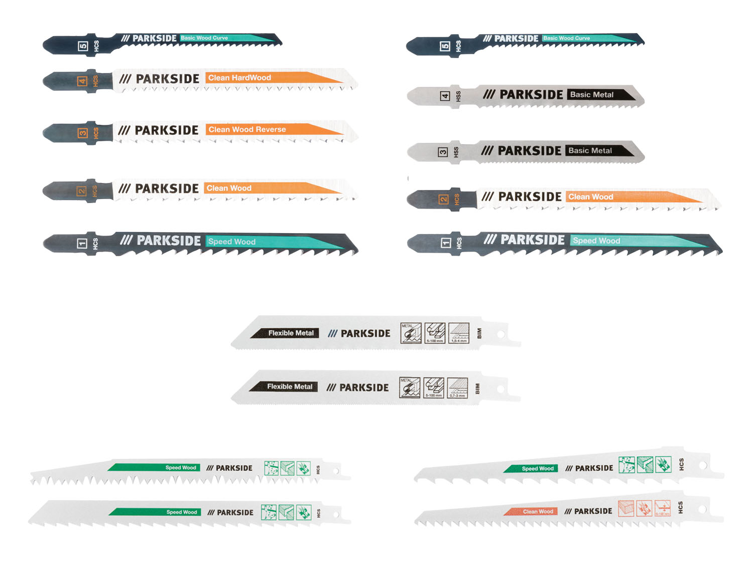 PARKSIDE® Lames de scie sauteuse ou  Lames de scie sabre