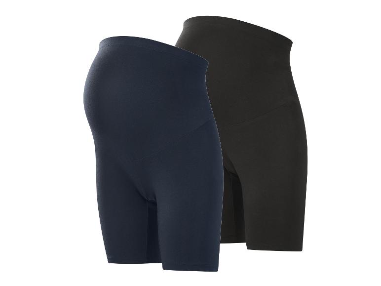 Lot de 2 shorts de maternité, un bleu marine et un noir