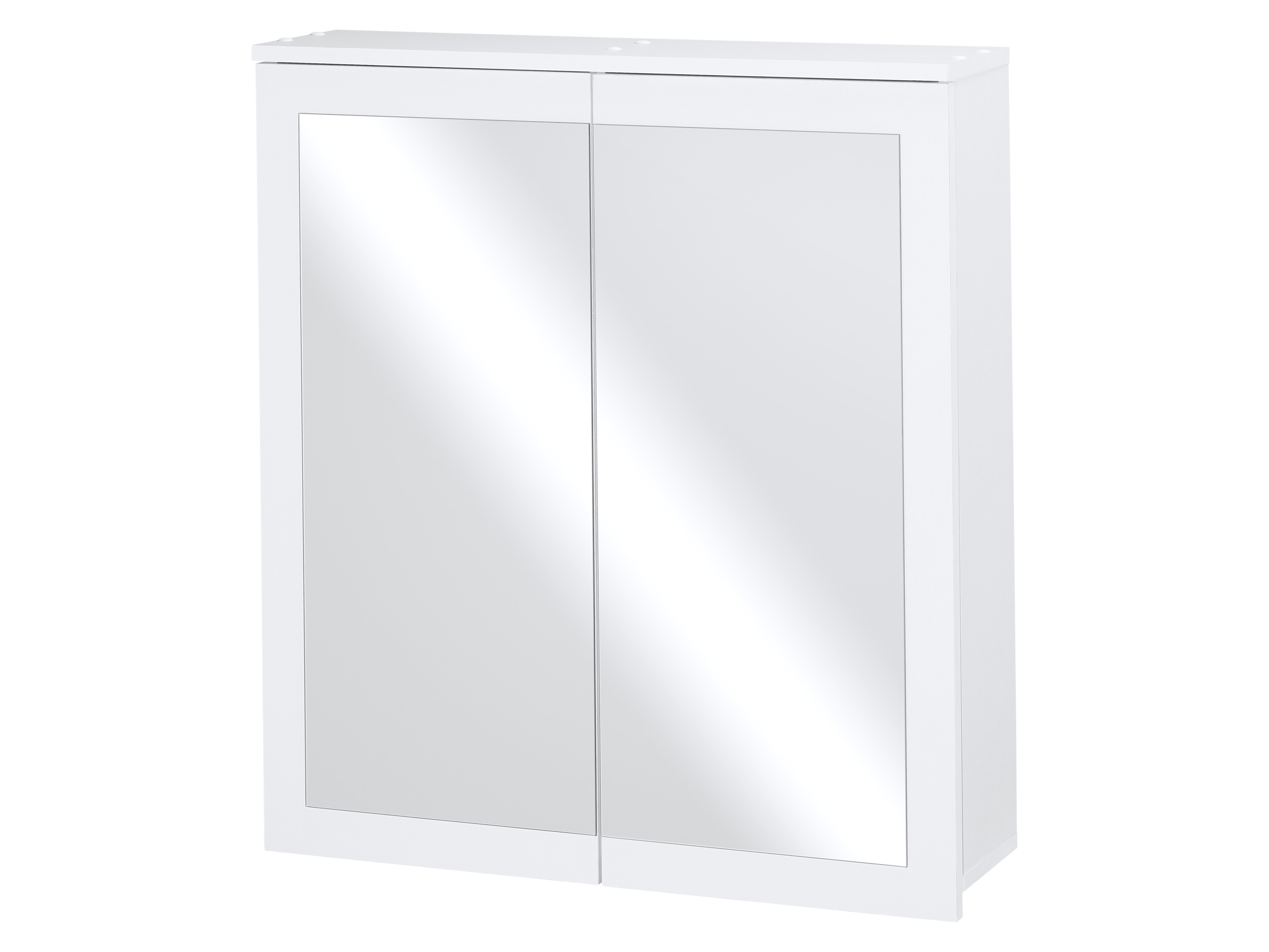 LIVARNO® Armoire de toilette miroir Basel, 68,5 x 75,1 x 16,9 cm, blanche