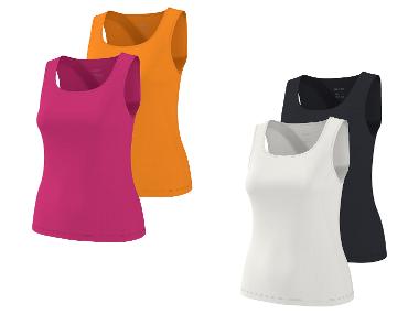 ESMARA® Lot de 2 débardeurs côtelés femme