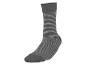 Chaussette rayée grise avec des rayures blanches