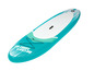 Une planche de paddle gonflable avec un design aqua.