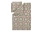 Parure de lit housse de couette et taie d'oreiller à motif floral vert olive et rose