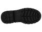 Semelle de botte noire avec motif de traction robuste.