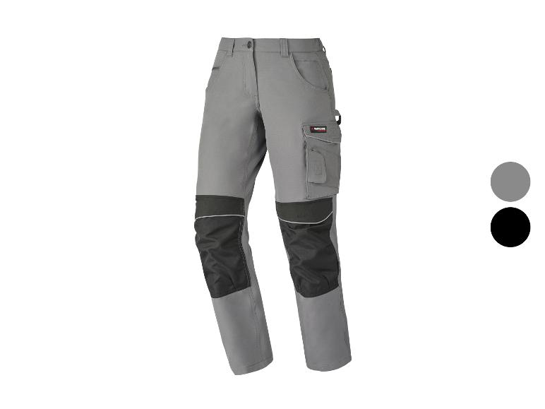 Pantalon de travail gris avec détails noirs et poches