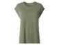 T-shirt femme vert olive à manches courtes