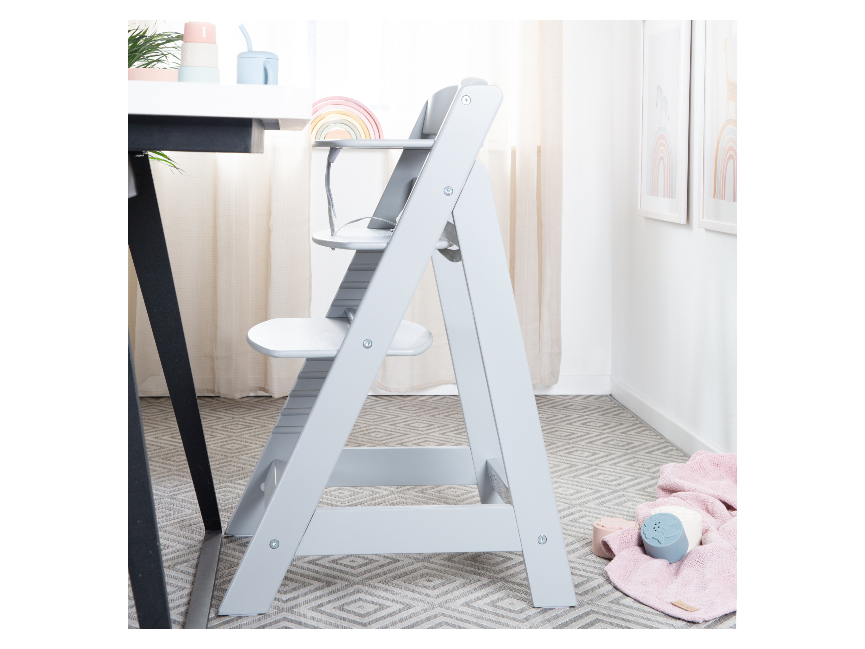 roba Chaise haute »Sit Up«, chaise haute évolutive en bois. (gris)