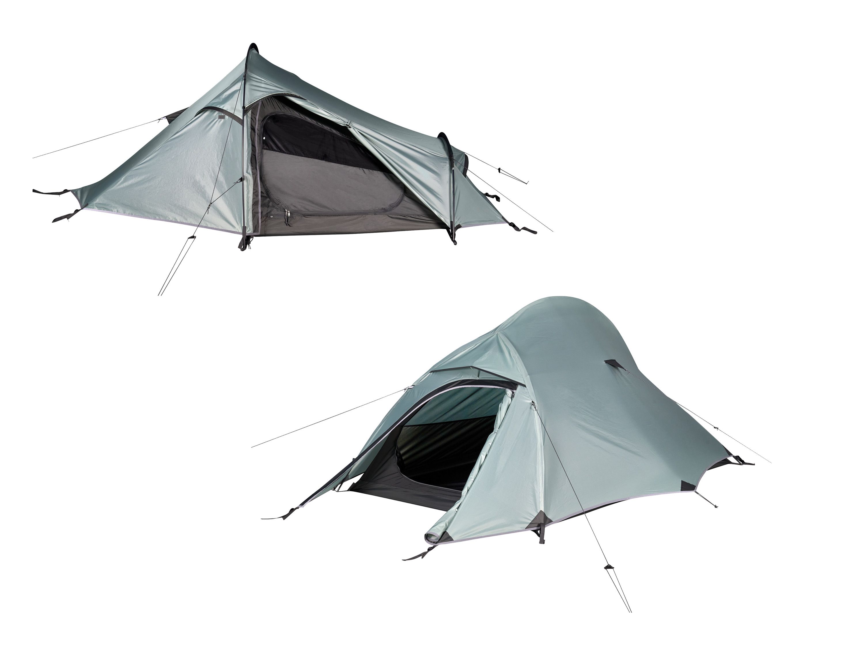 TAMBU Tente de trekking 2 personnes aqua gris