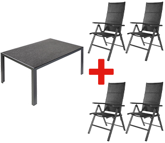 LIVARNO home Table de jardin + Set de fauteuils TORONTO