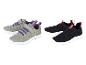 Baskets grises et noires pour enfants, style sportif.