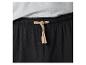 Pantalon noir avec cordon beige