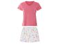 Pyjama rose et short fleuri.