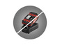 Une batterie Parkside noire avec des accents rouges, fixée à un chargeur.