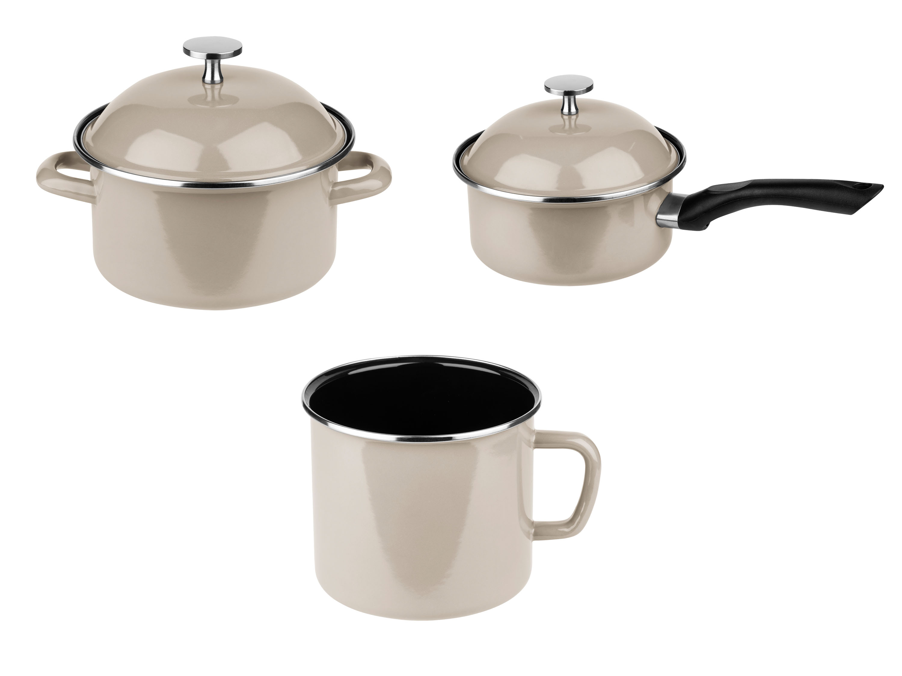 ERNESTO® Cocotte, casserole ou pot à lait émaillé