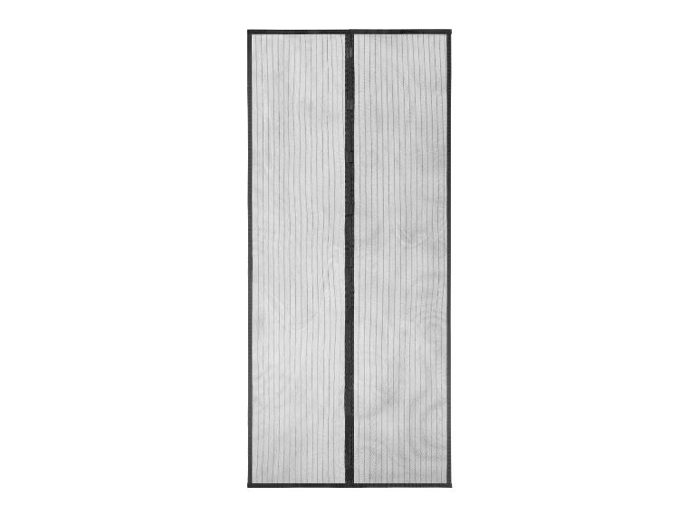 Une porte moustiquaire magnétique noire pour une porte.