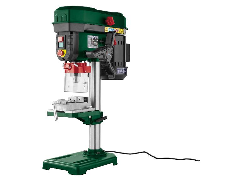 Perceuse à colonne PARKSIDE avec étau et câble d'alimentation.