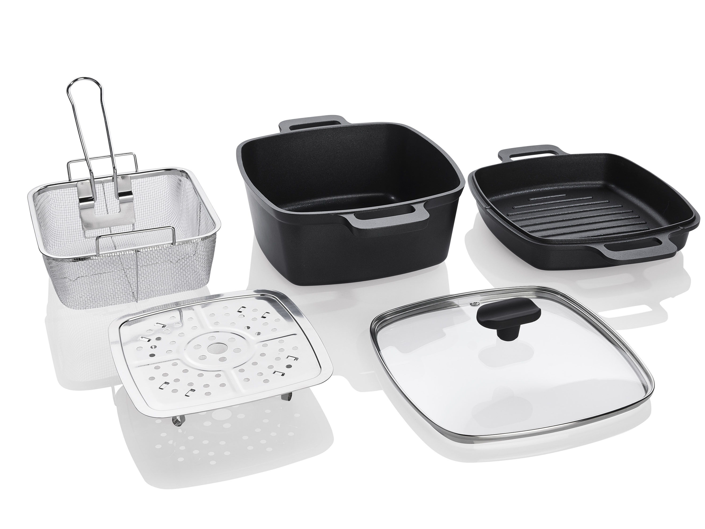ERNESTO® Set multifonction en fonte d’aluminium, 5 pièces