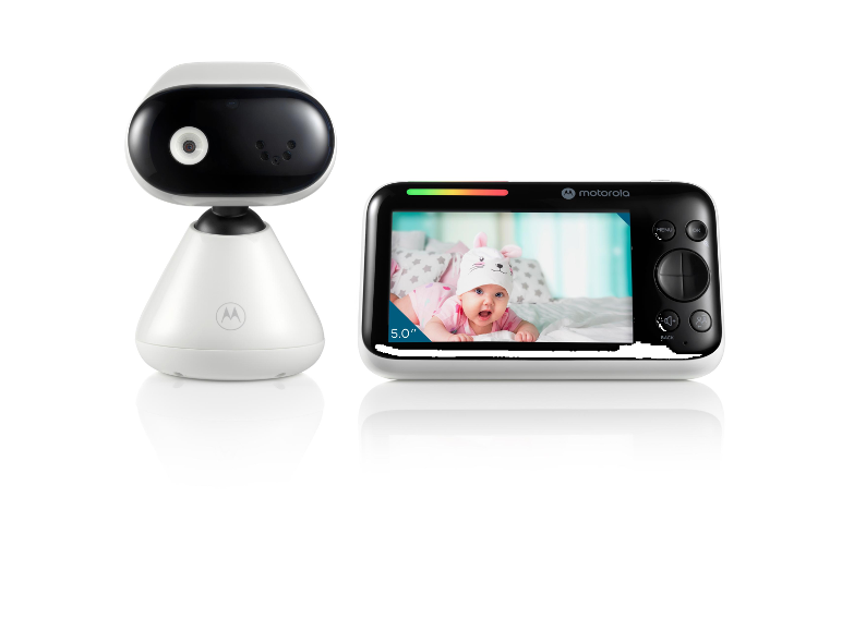 Un babyphone Motorola avec caméra et écran.