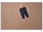 Pantalon bleu foncé pour bébé avec une chouette et un champignon.